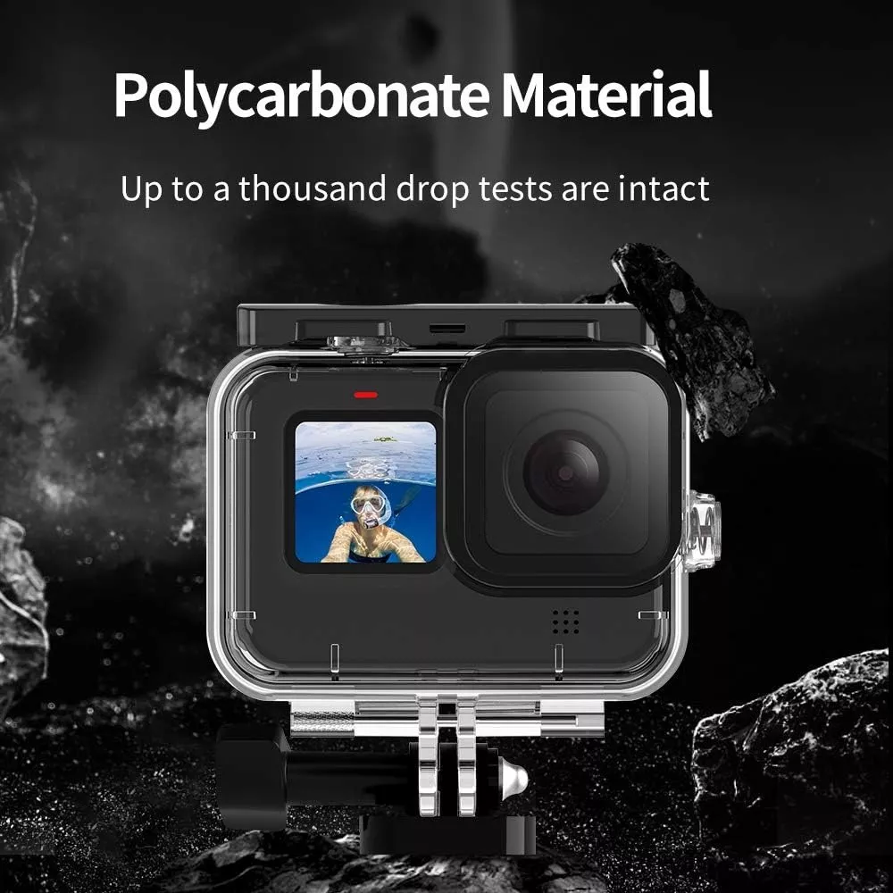 CARCASA SUMERGIBLE IMPERMEABLE PARA GOPRO HERO 12 11 10(45M) - 5