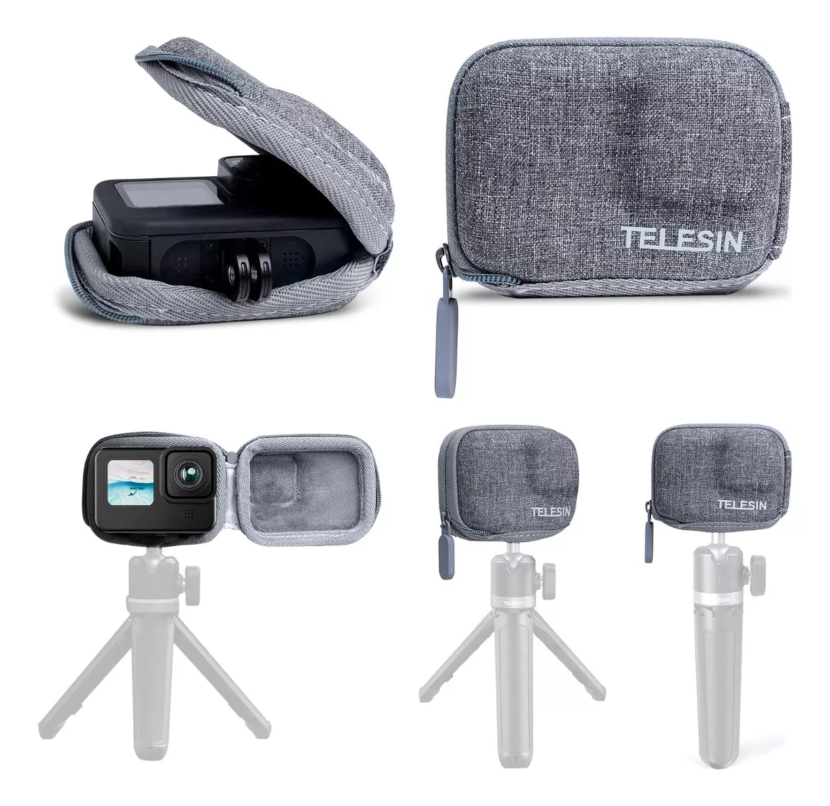 ESTUCHE ANTIGOLPE PORTABLE PARA GOPRO HERO 12 11 10 TELESIN - 1