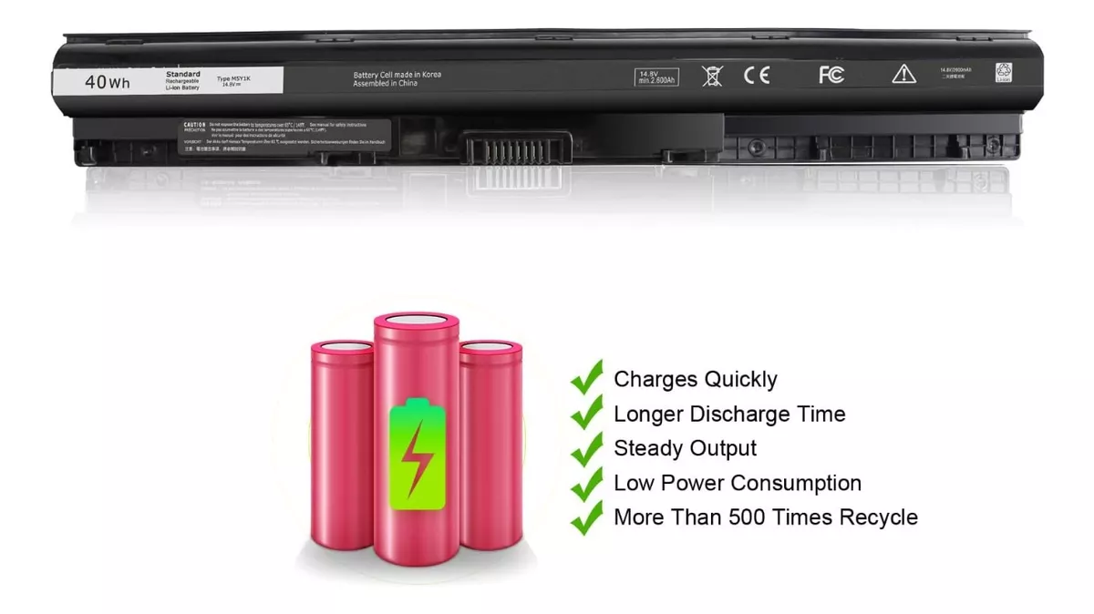 BATERÍA (M5Y1K) PARA DELL INSPIRON 14 15 17 5000 3000 SERIES - 4