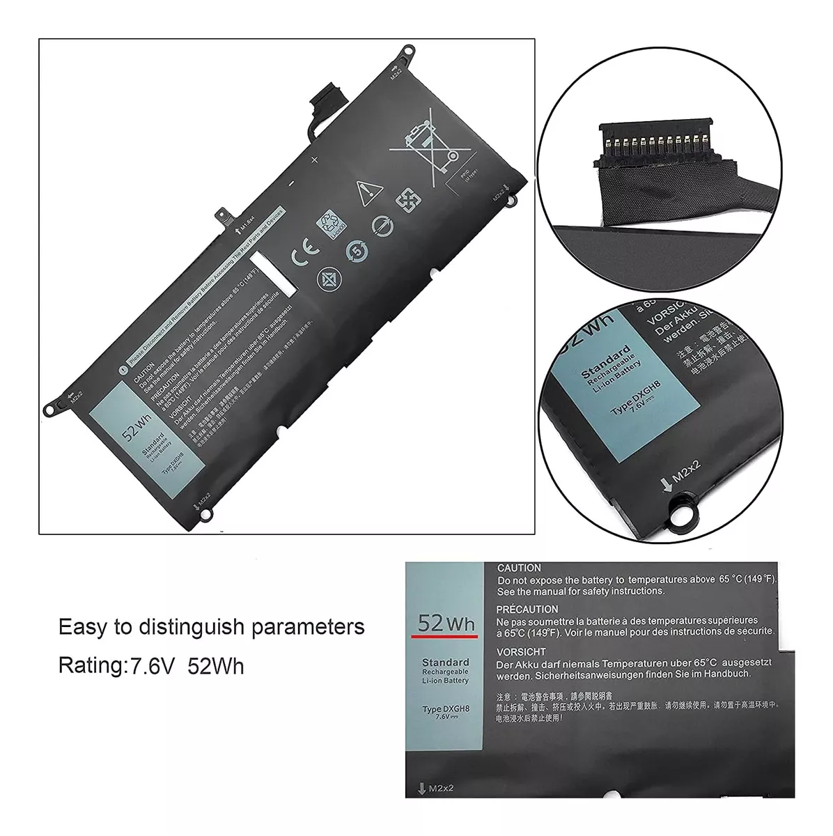 BATERIA (G8VCF DXGH8) PARA DELL XPS 13 9370 9380 SERIES - 3