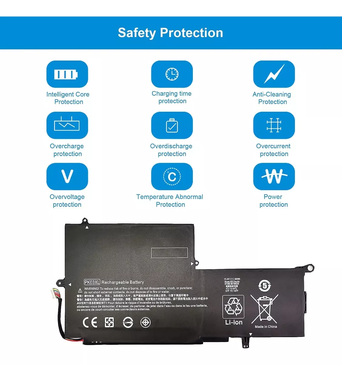 BATERIA PARA NOTEBOOK HP SPECTRE 13 PRO X360 G1 G2 SERIES - 3