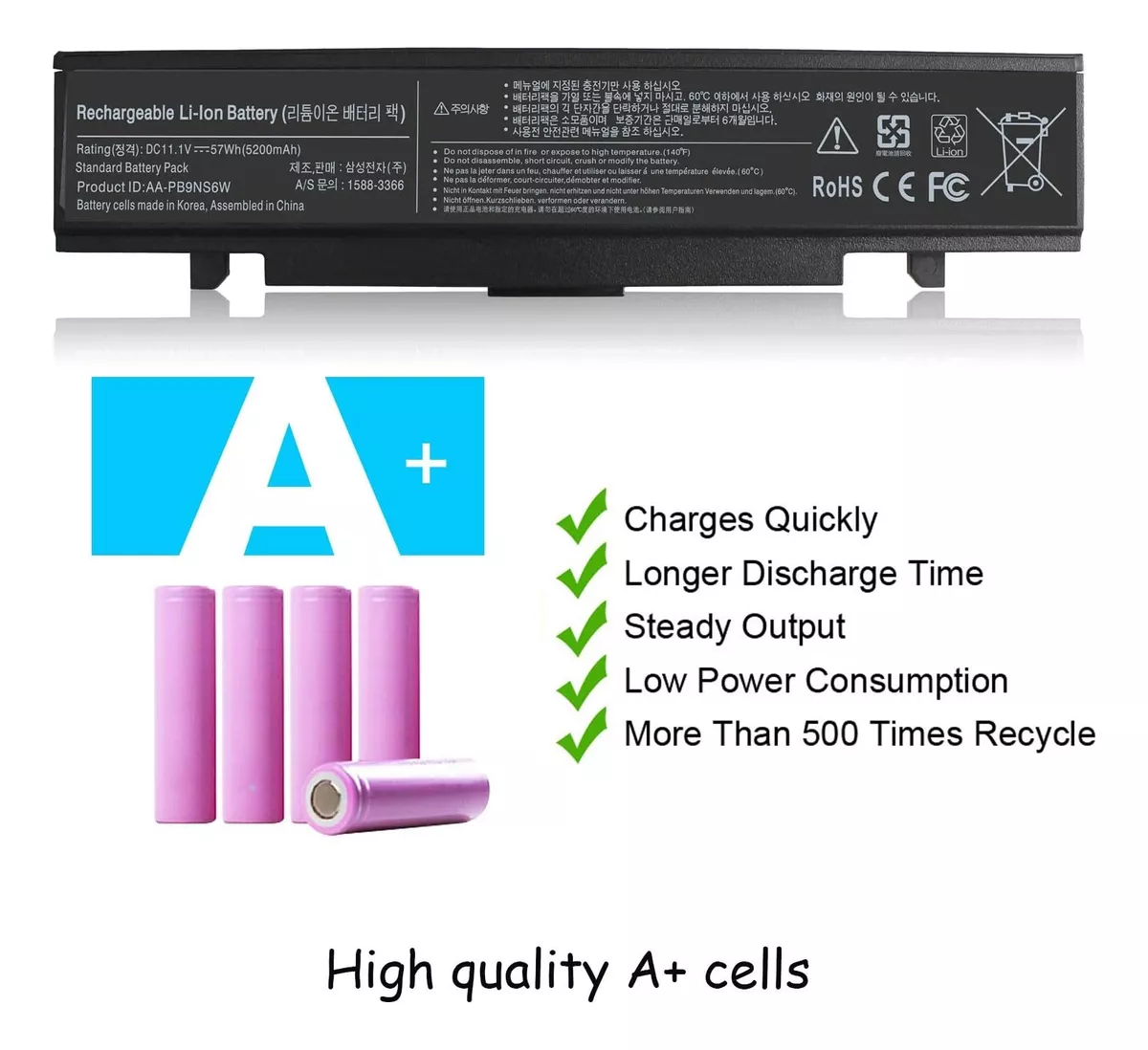 BATERIA PARA SAMSUNG R522 R480 R580 RV410 (AA-PB9NC6B) - 3