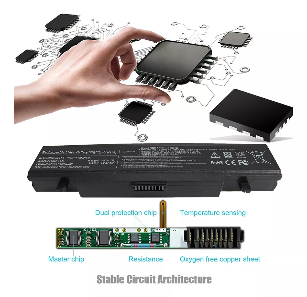 BATERIA PARA SAMSUNG R522 R480 R580 RV410 (AA-PB9NC6B) - 4