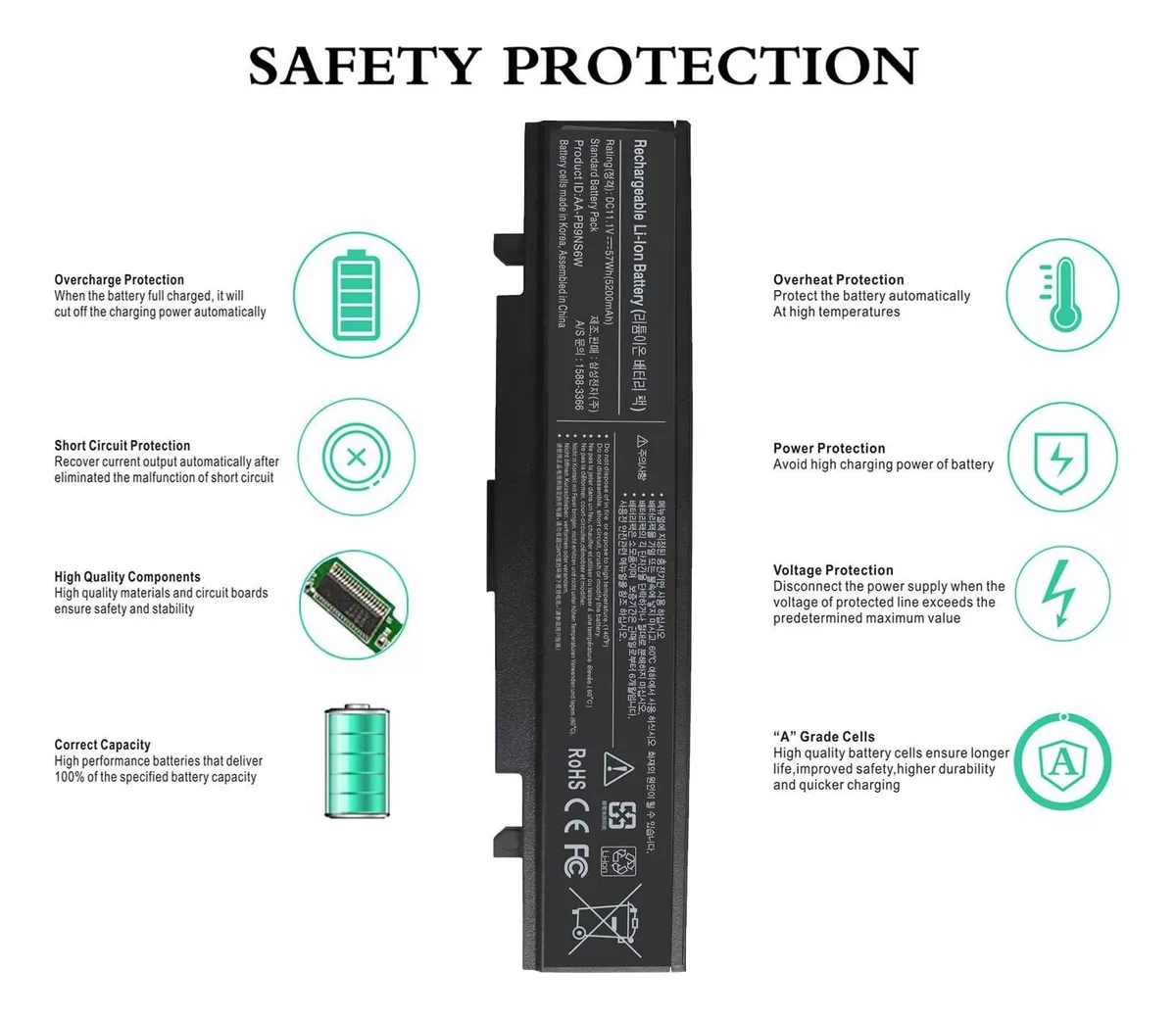 BATERIA PARA SAMSUNG R522 R480 R580 RV410 (AA-PB9NC6B) - 5