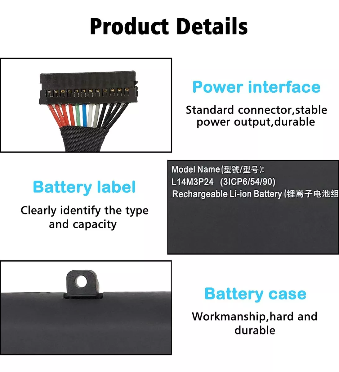 BATERIA (L14M3P24) PARA LENOVO LEGION Y520-15IKBN SERIES - 3