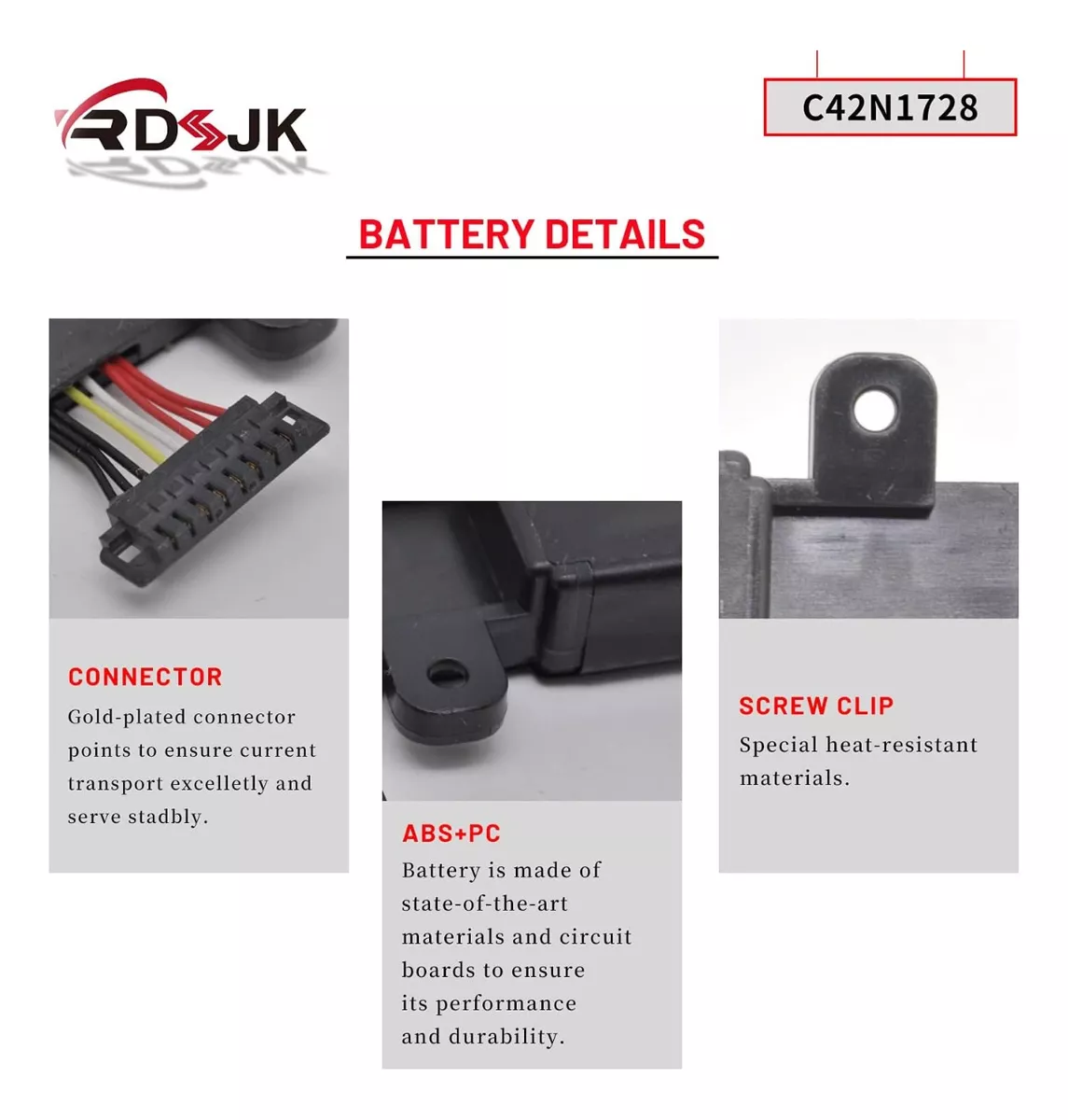 BATERIA C42N1728 PARA ASUS ZENBOOK UX550GD UX580 SERIES - 4