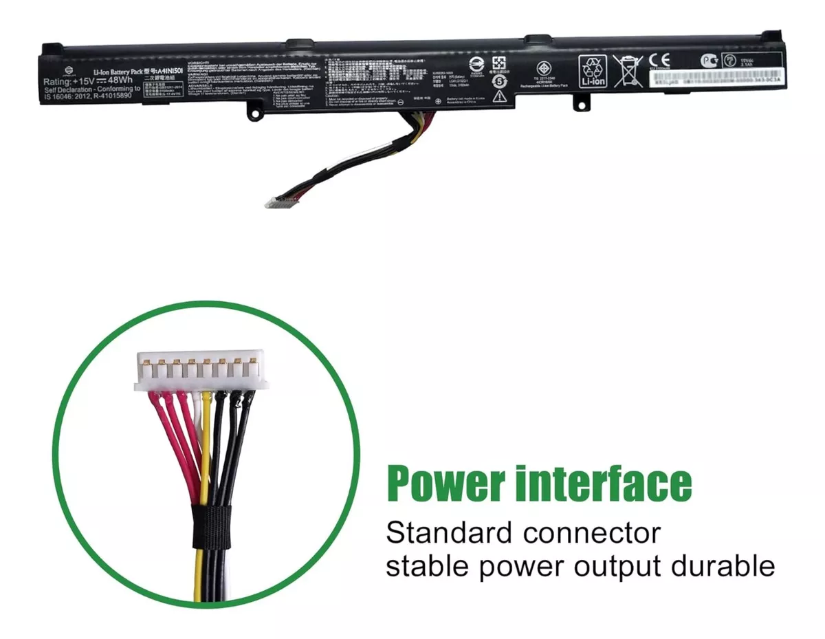 BATERIA (A41N1501) PARA ASUS GL752 N552V N752 SERIES NUEVA - 4