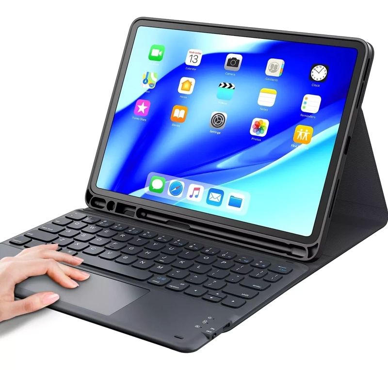 FUNDA CON TECLADO ESPAÑOL + TOUCHPAD PARA IPAD AIR 4 10.9 - 1