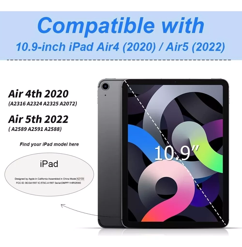 FUNDA CON TECLADO ESPAÑOL + TOUCHPAD PARA IPAD AIR 4 10.9 - 2