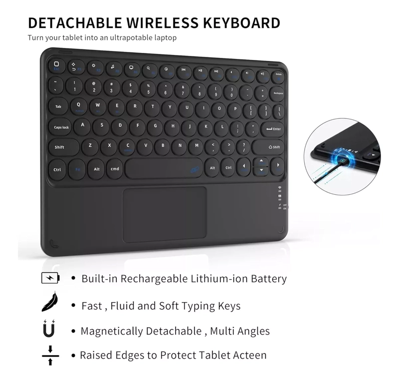 FUNDA CON TECLADO ESPAÑOL + TOUCHPAD PARA IPAD AIR 4 10.9 - 4