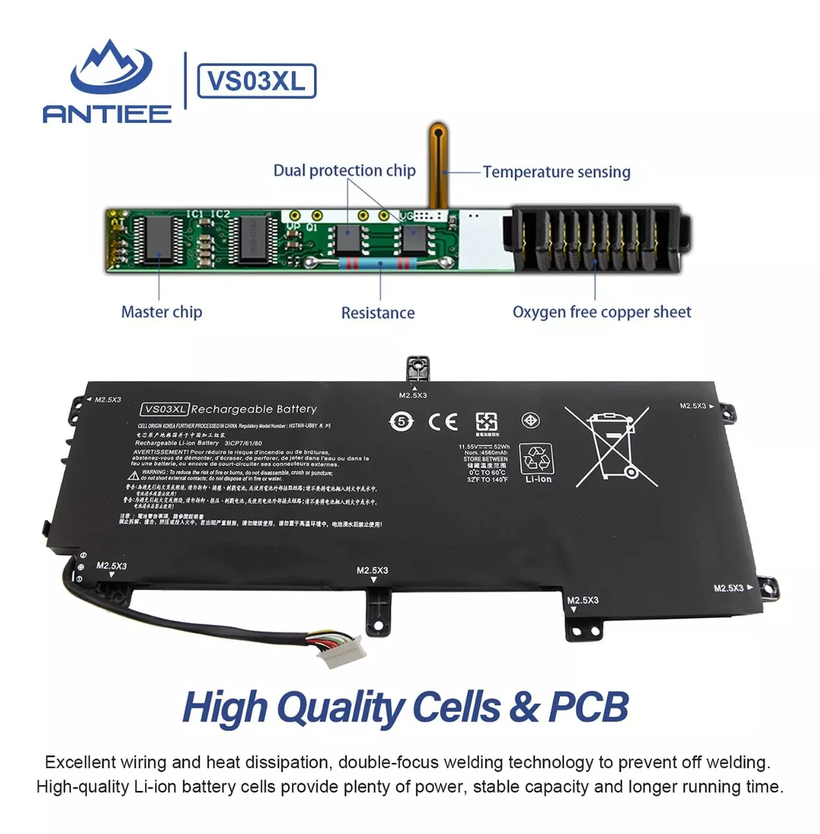 BATERIA PARA VS03XL HP ENVY 15-AS SERIES 15-AS014TU NUEVA - 3
