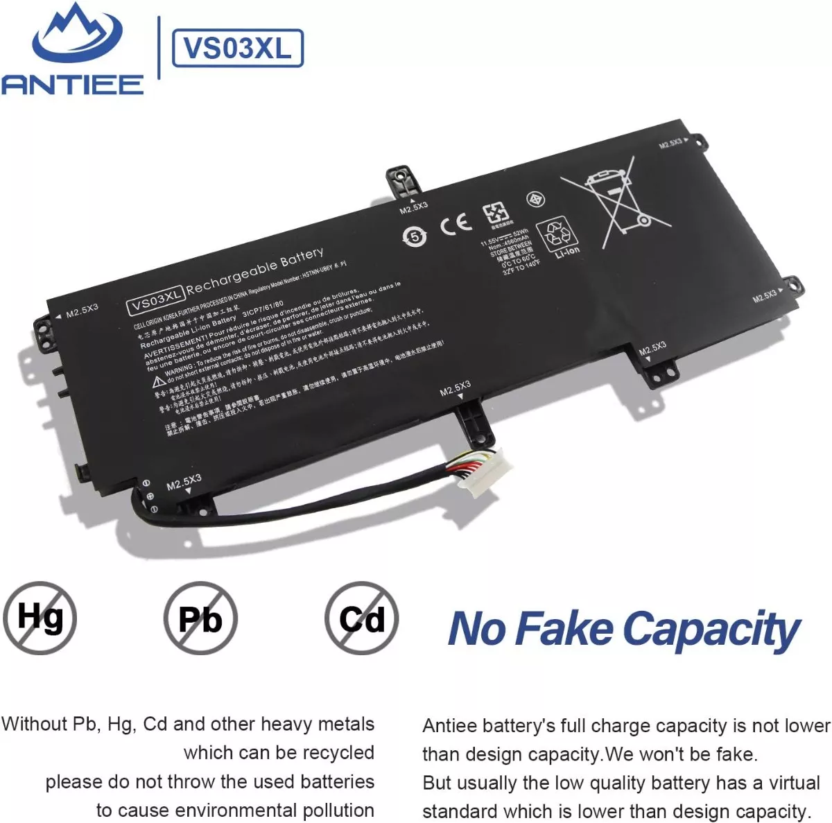 BATERIA PARA VS03XL HP ENVY 15-AS SERIES 15-AS014TU NUEVA - 4