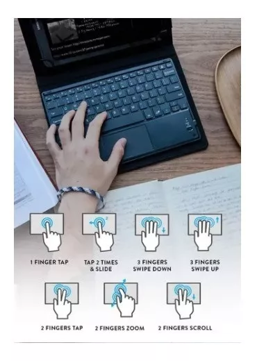 FUNDA TECLADO BLUETOOTH PARA GALAXY TAB S7 FE 10,9 SM-X510 - 2