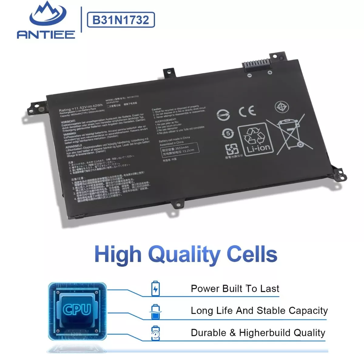 BATERIA ASUS B31N1732 VIVOBOOK S14 S430 X430 SERIES - 4