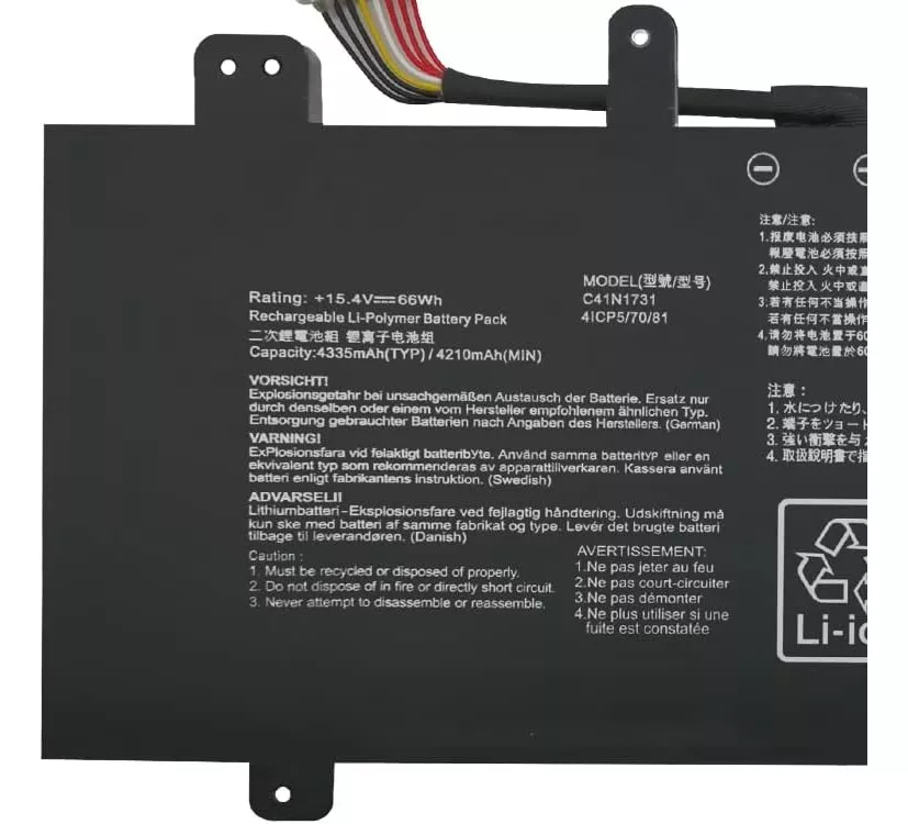 BATERÍA (C41N1731) PARA ASUS ROG STRIX SCAR II GL504 SERIES - 3