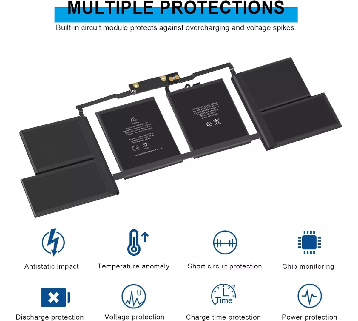 BATERIA A1820 PARA MACBOOK PRO TOUCH BAR 15 A1707 NUEVA - 4