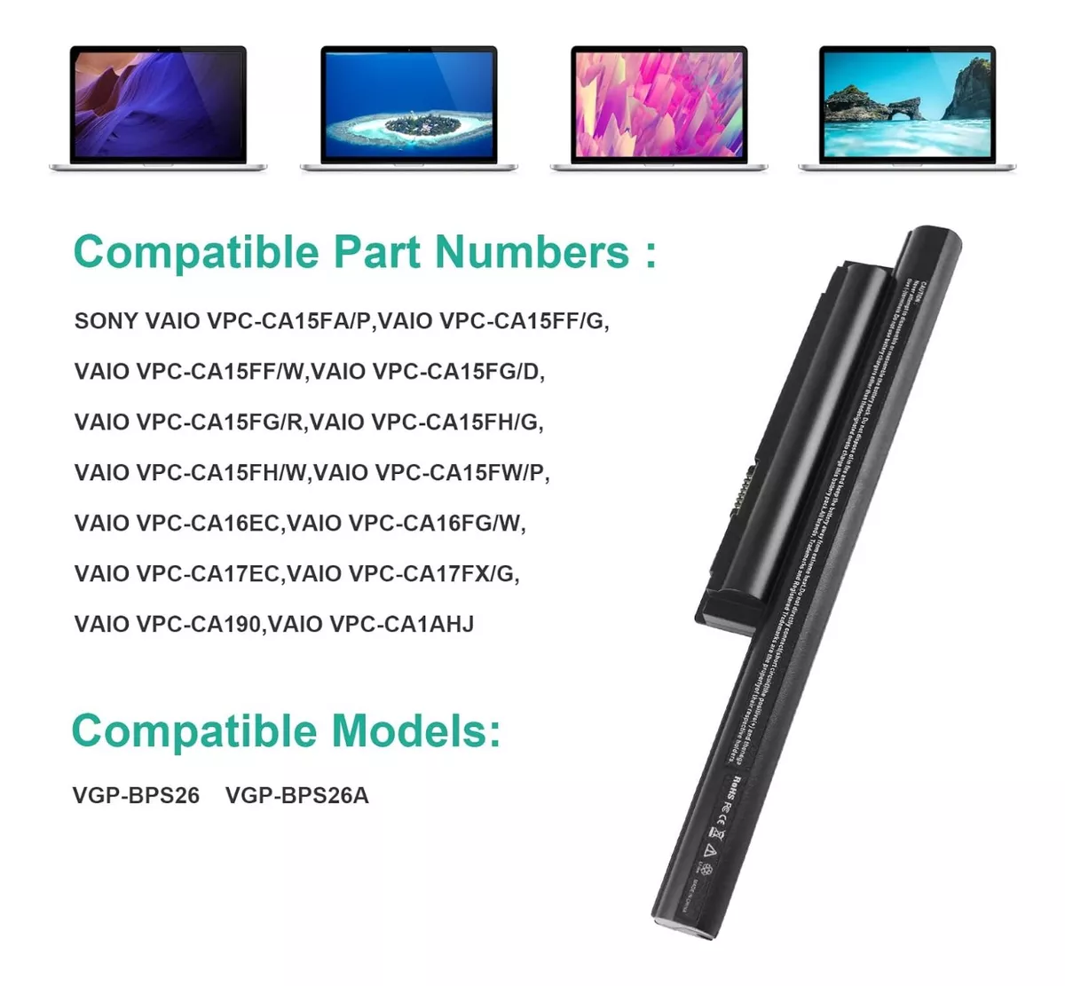 BATERIA PARA SONY VGP-BPS26 VGP-BPL26 VGP-BPS26A PCG-61A12L - 4
