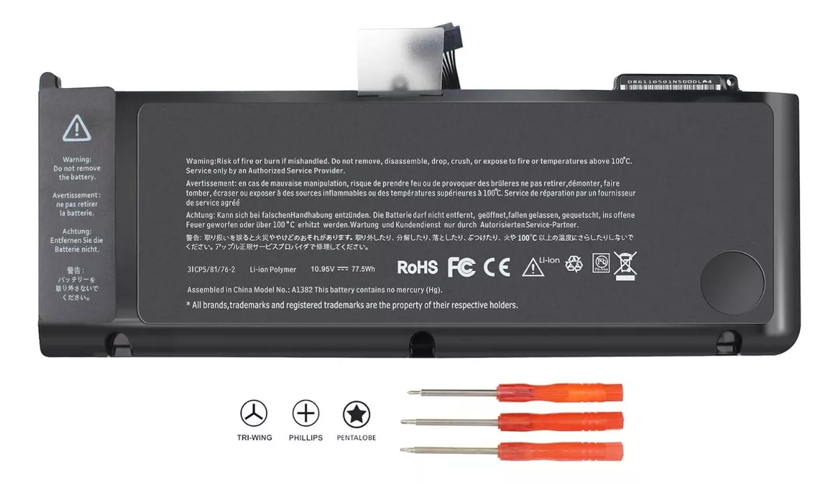 BATERIA A1382 PARA MACBOOK PRO 15.4 / A1286 NUEVA - 1