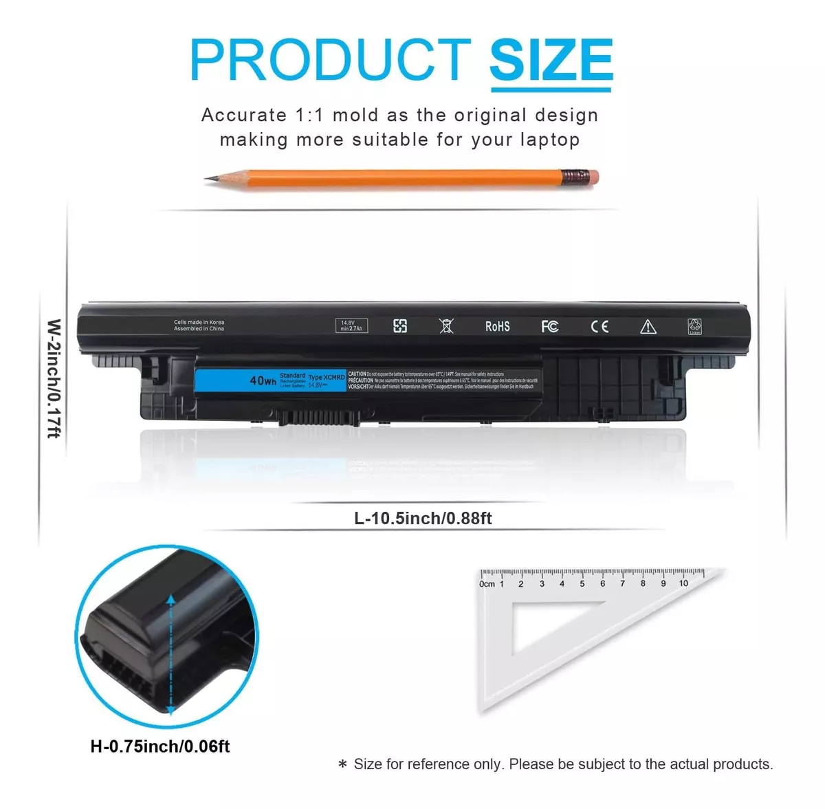BATERIA (XCMRD) PARA DELL INSPIRON 14 3421 15 3000 SERIES - 5