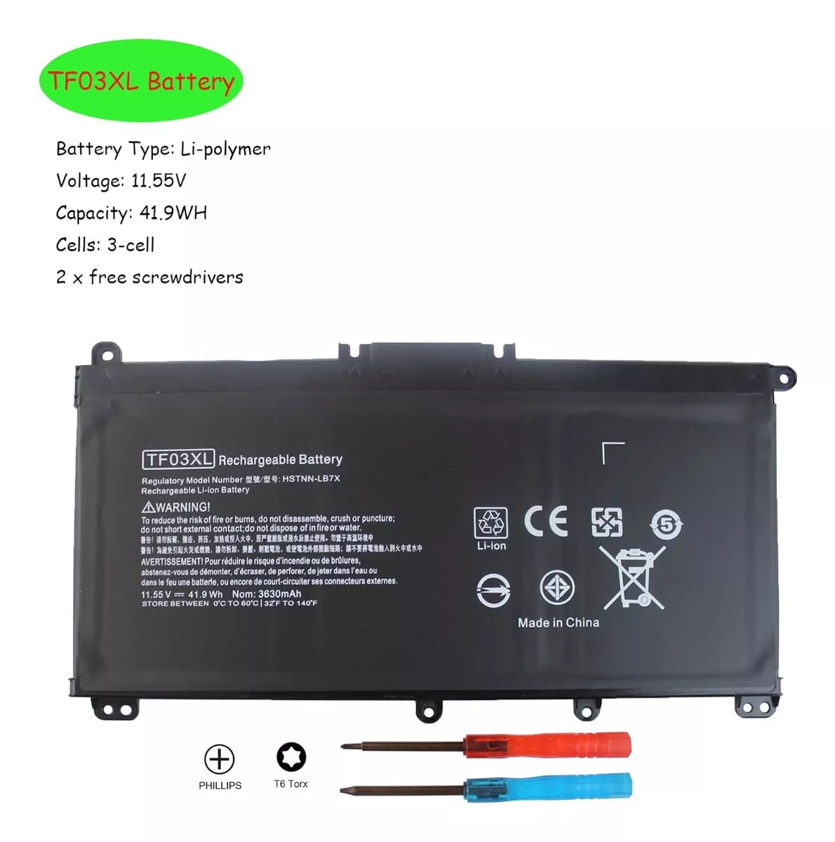 BATERÍA TF03XL PARA HP PAVILION X360 14-CD0009LA SERIES - 2