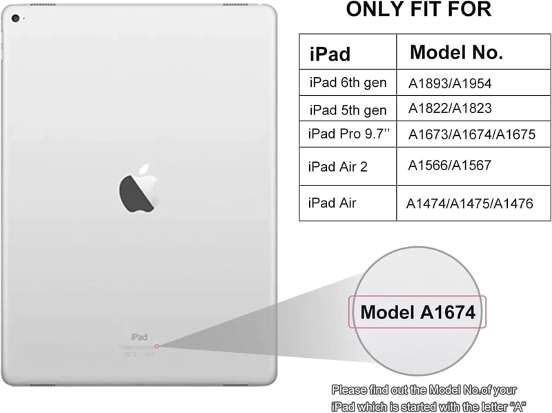 FUNDA CON TECLADO + TOUCHPAD + IPAD 9.7 5TA/6TA GEN - 2