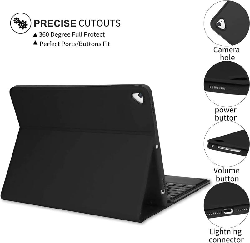 FUNDA CON TECLADO + TOUCHPAD + IPAD 9.7 5TA/6TA GEN - 5