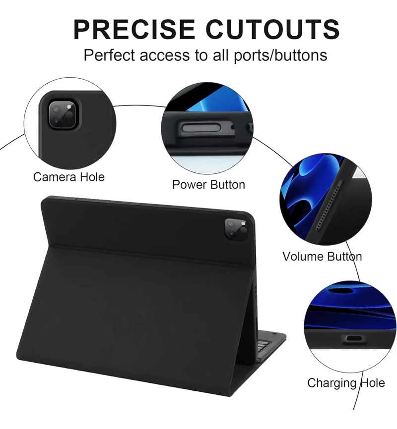 FUNDA TECLADO ESPAÑOL + TOUCHPAD PARA IPAD AIR 5 M1 2022 - 2
