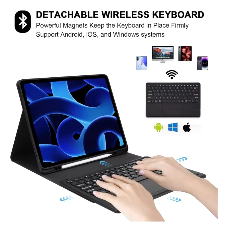 FUNDA TECLADO ESPAÑOL + TOUCHPAD PARA IPAD AIR 5 M1 2022 - 4