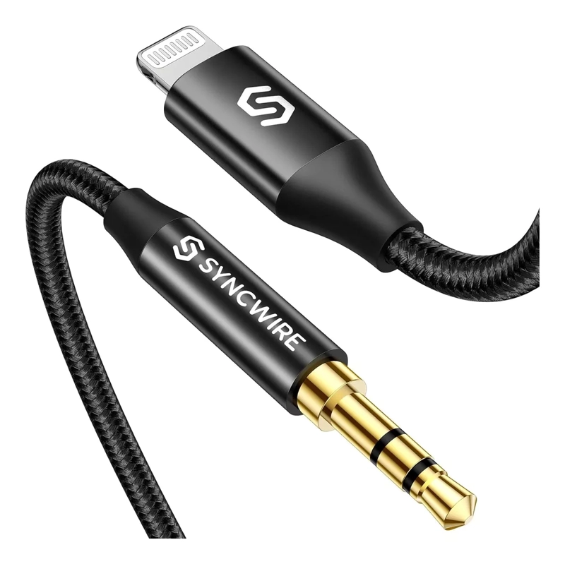 CABLE AUDIO AUXILIAR LIGHTING A JACK 3,5MM IPHONE 14 13 - 1