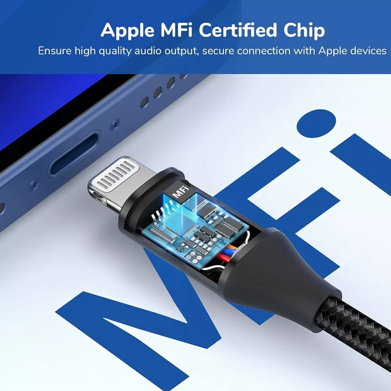 CABLE AUDIO AUXILIAR LIGHTING A JACK 3,5MM IPHONE 14 13 - 3