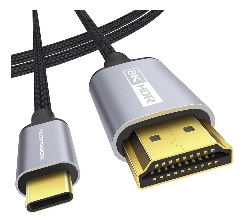CABLE USB C A HDMI 4K 60HZ HDTV 2MTS MACBOOK AIR PRO M1 M2 - 1