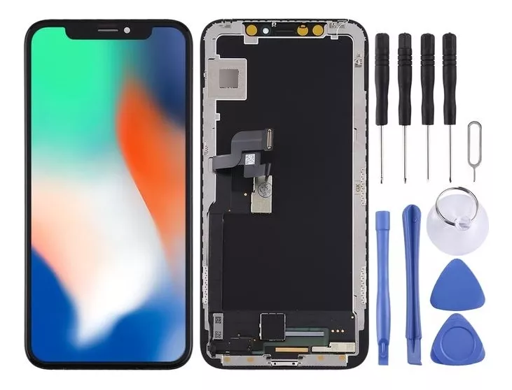 GENÉRICO PANTALLA PARA IPHONE X JK ALTA CALIDAD + KIT HERRAMIENTAS