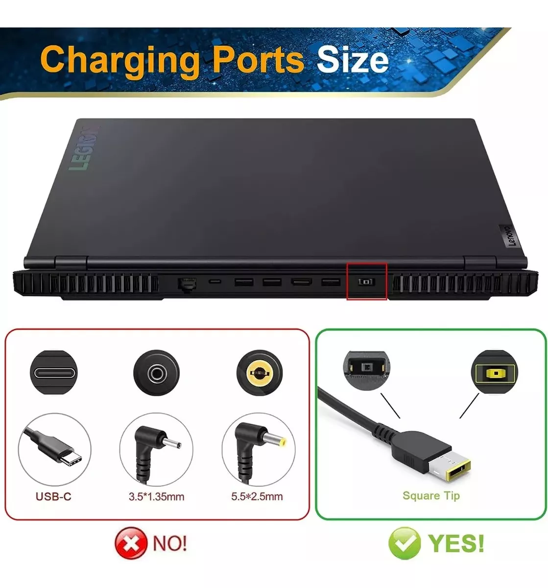 CARGADOR PARA LENOVO LEGION 5 15IMH05H SERIES(230W) NUEVO - 2