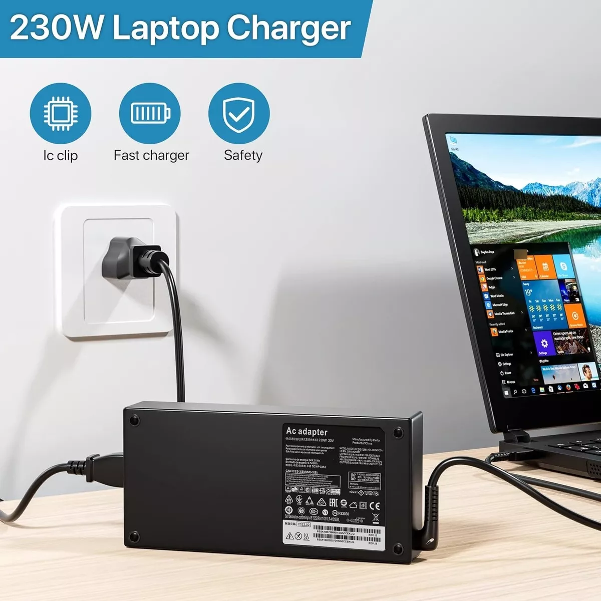CARGADOR PARA LENOVO LEGION 5 15IMH05H SERIES(230W) NUEVO - 4