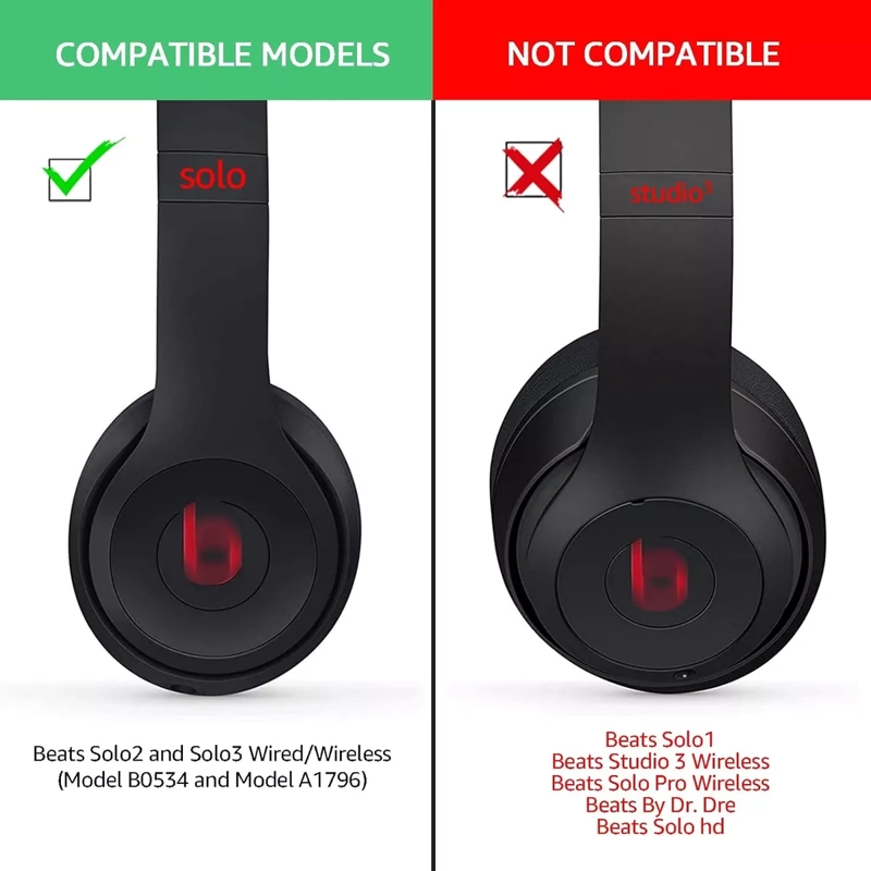 ALMOHADILLAS REPUESTO PARA BEATS SOLO 2 3 WIRELESS FIRME - 2