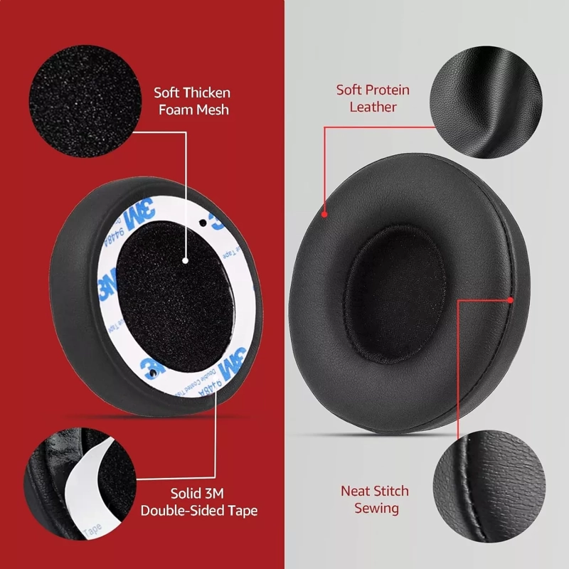 ALMOHADILLAS REPUESTO PARA BEATS SOLO 2 3 WIRELESS FIRME - 3