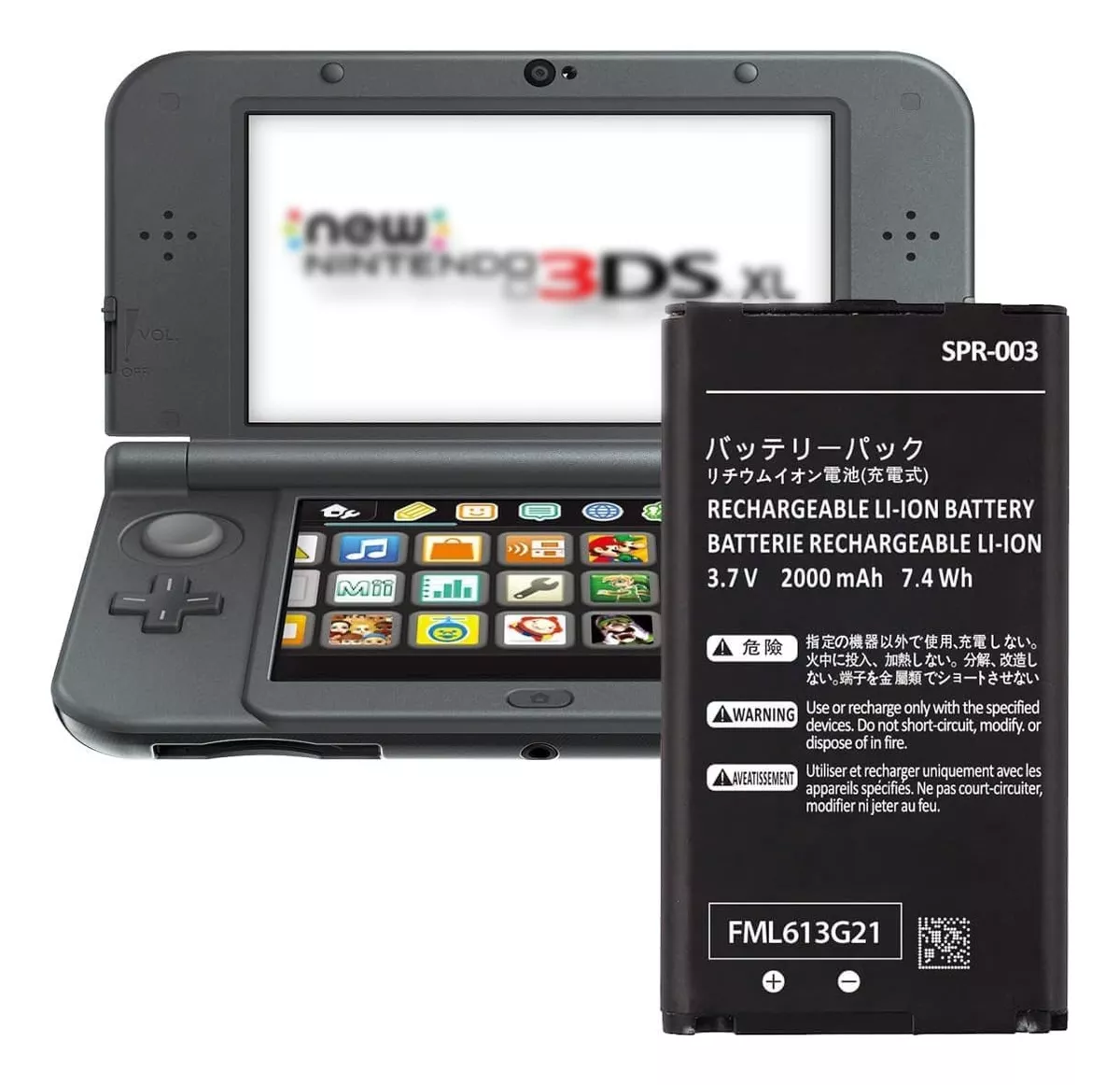 BATERÍA PARA CONSOLA NINTENDO 3DS XL Y NEW 3DS XL (SPR-003) - 1