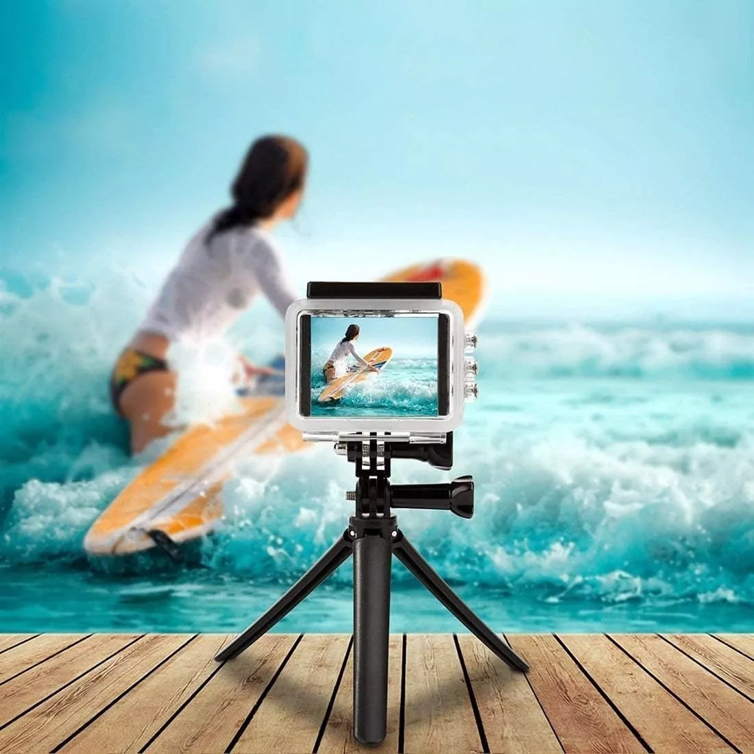 BASTON SELFIE 3EN1 WAY + TRÍPODE PLEGABLE PARA GO PRO 12 11 - 2
