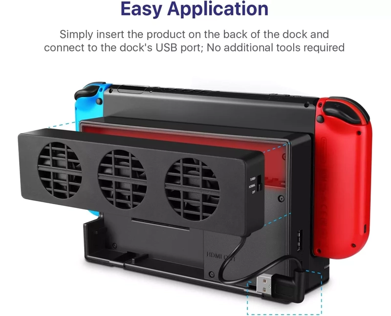 VENTILADOR ENFRIAMIENTO PARA NINTENDO SWITCH / OLED POTENTE - 3