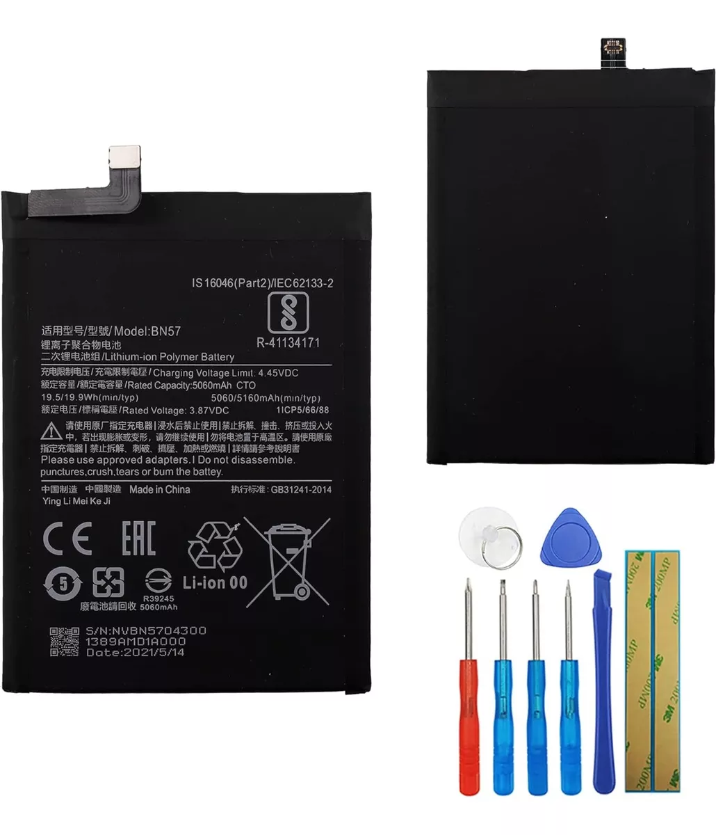 BATERIA NUEVA (BN57) + KIT HERR PARA XIAOMI POCO X3 / X3 PRO - 1