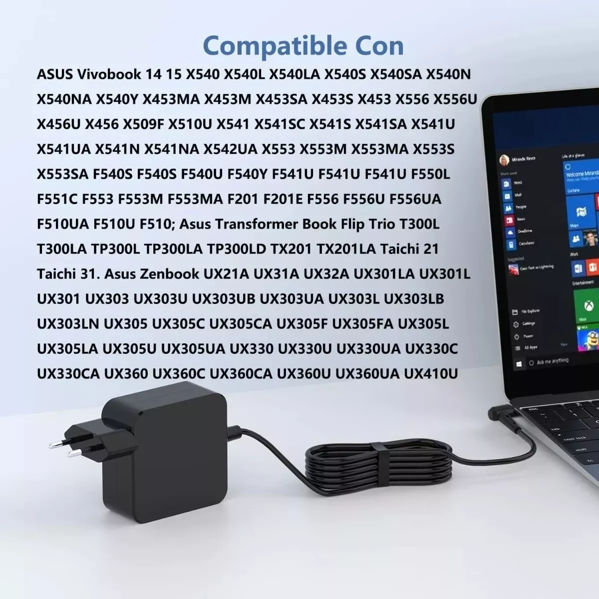 CARGADOR PARA NOTEBOOK ASUS VIVOBOOK X415EA (45W) SERIES - 2