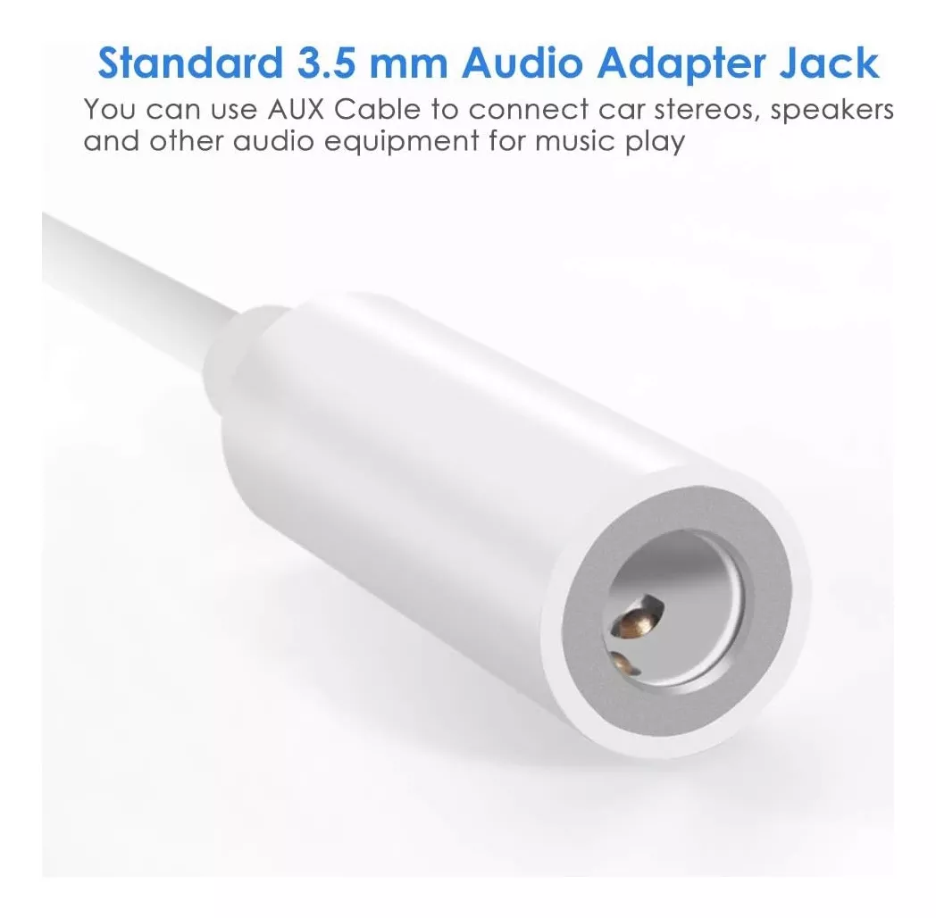 ADAPTADOR LIGHTNING- AUDIOJACK 3.5MM PARA IPHONE 14 13 12MAX - 2