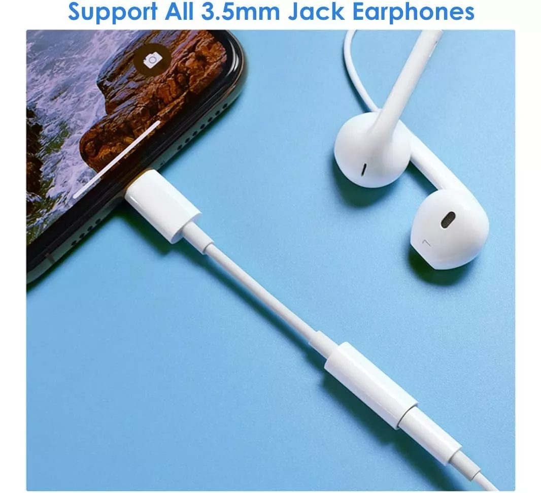 ADAPTADOR LIGHTNING- AUDIOJACK 3.5MM PARA IPHONE 14 13 12MAX - 4