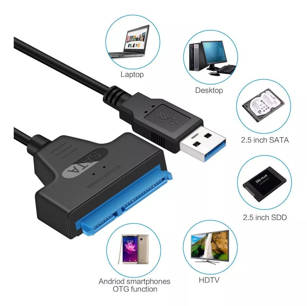 ADAPTADOR CABLE USB C 3.1 A SATA PARA HDD Y SSD 2.5 - M. TEC - 5