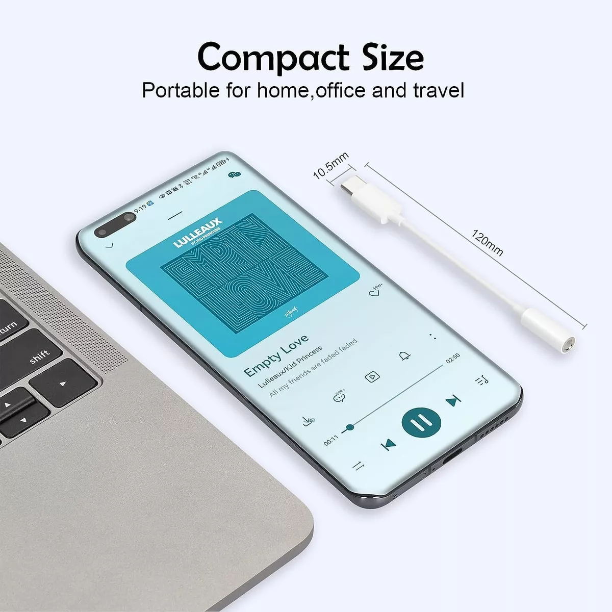 ADAPTADOR TIPO C - JACK AUDIO 3.5 PARA IPAD AIR 4 10.9 - 5