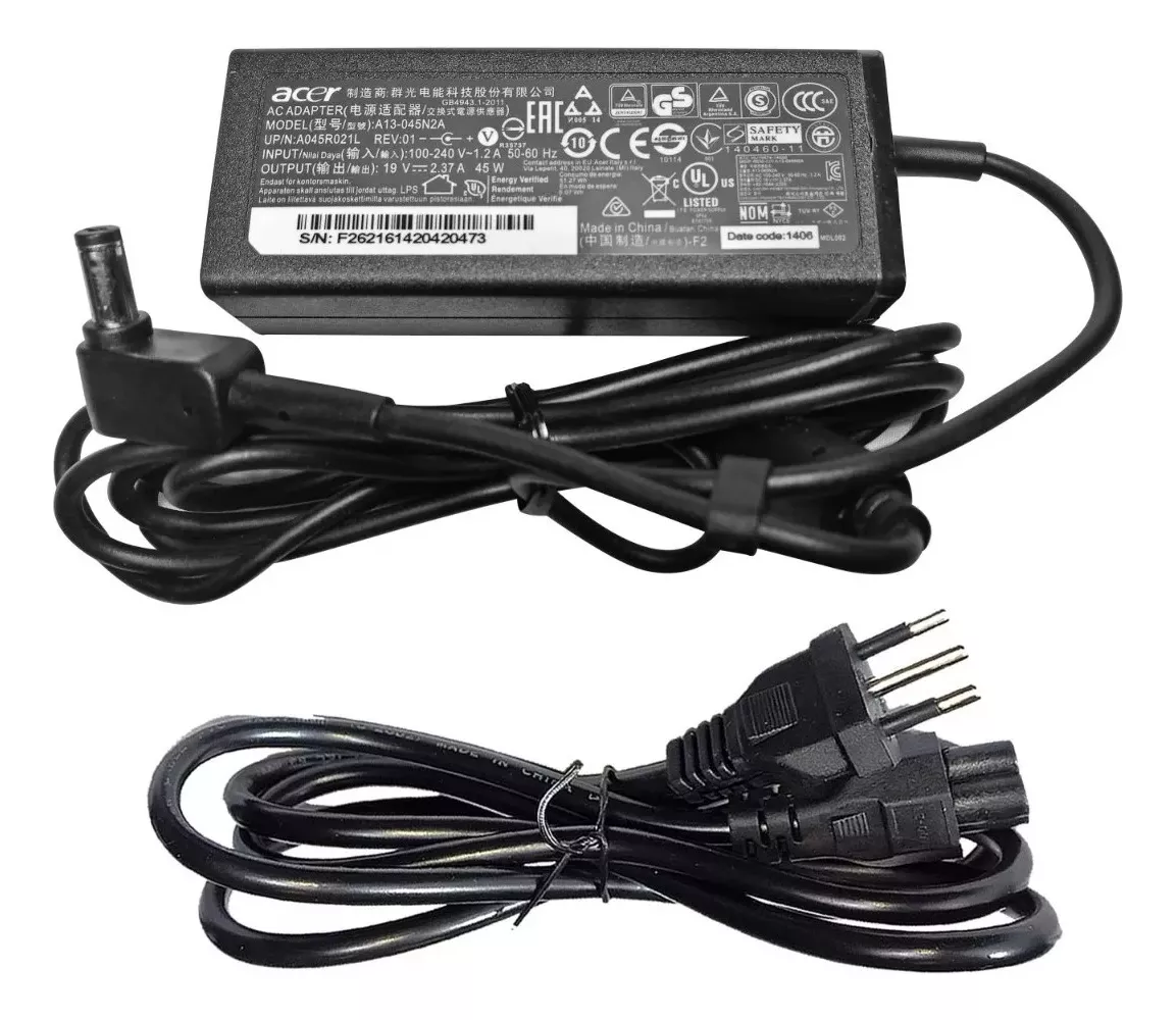 CARGADOR ORIGINAL NOTEBOOK ACER 19V -3,42A (65W) 5.5X2.5MM - 1