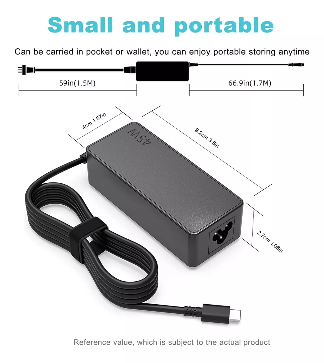 CARGADOR PARA NOTEBOOK LENOVO 20V 2.25A (45W) USB TIPO C - 5