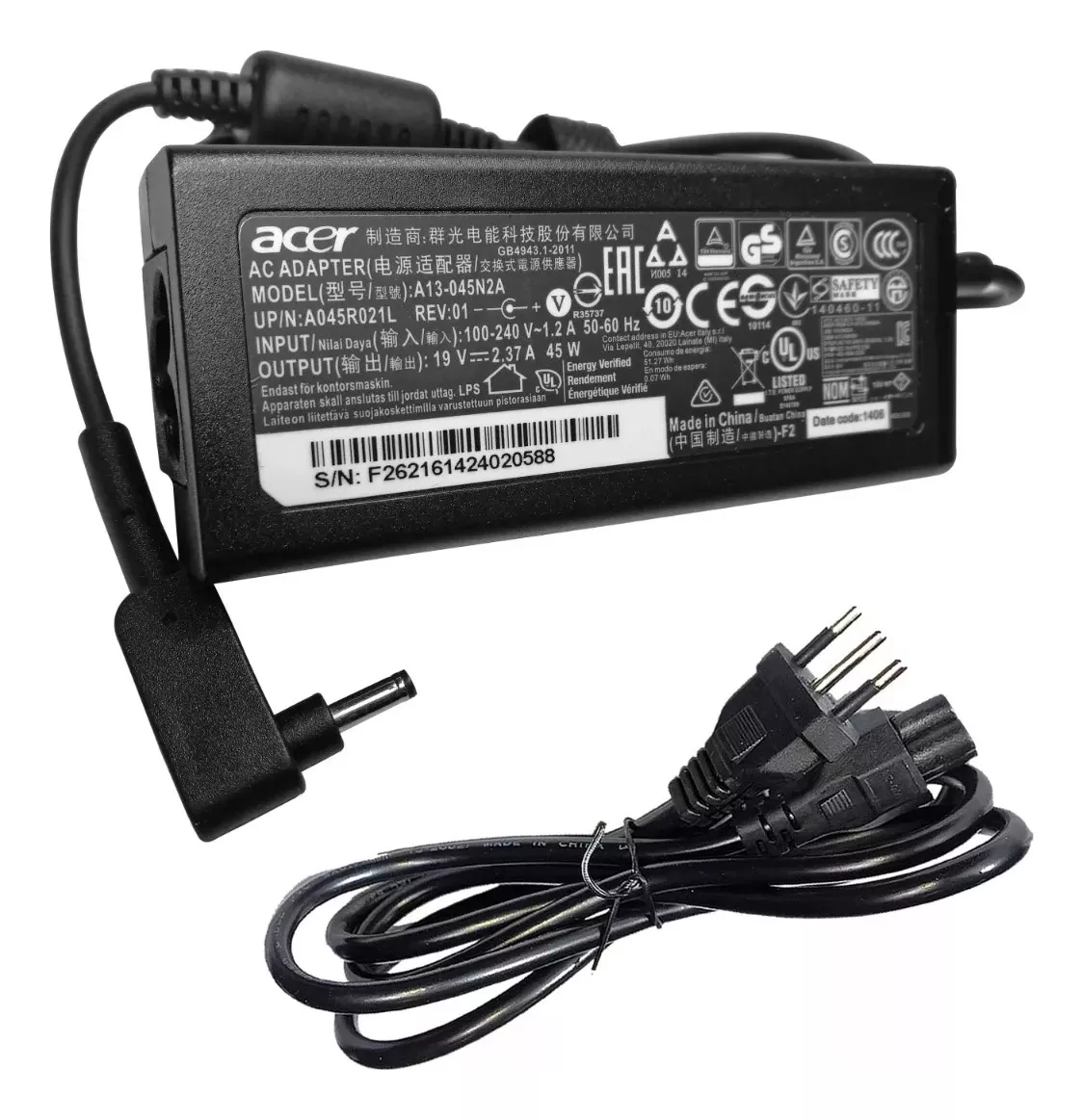 CARGADOR ORIGINAL ACER ASPIRE 3 A315-23 A315-35 A314-22 - 1