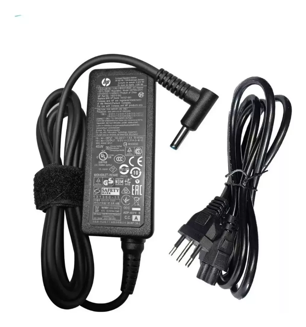 CARGADOR ORIGINAL PARA NOTEBOOKHP PUNTA AZUL 45W 19.5V 3.33A - 1