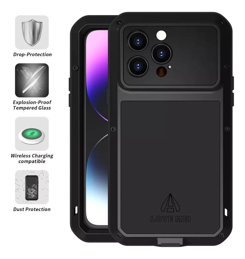 CARCASA IPHONE 14 PRO MAX LOVE MEI BLINDADA ARMADURA - 3